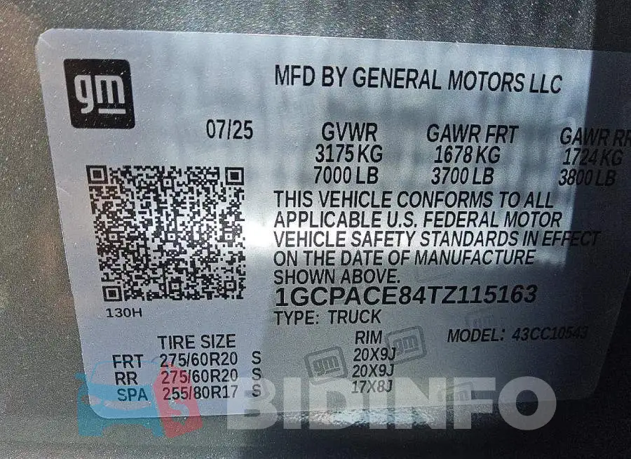 1GCPACE84TZ115163 Photo# 12