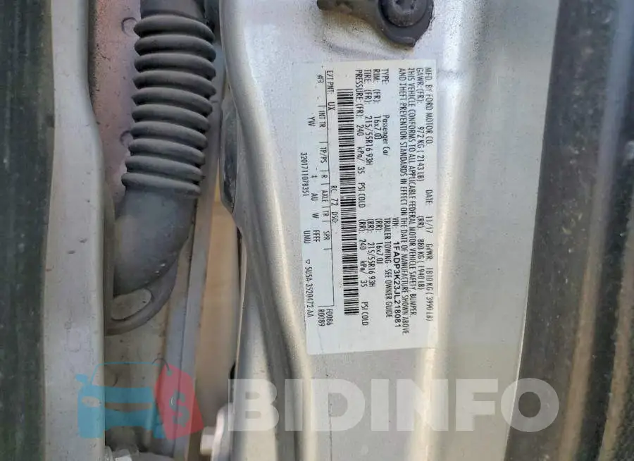 1FADP3K23JL218081 Photo# 12