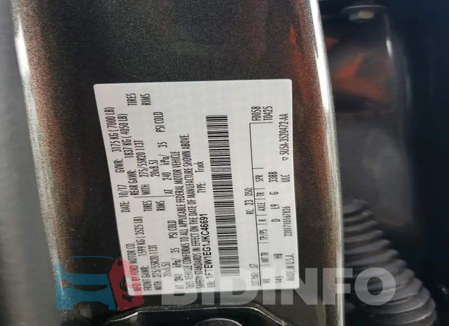 1FTEW1EG1JKC46691 Photo# 12