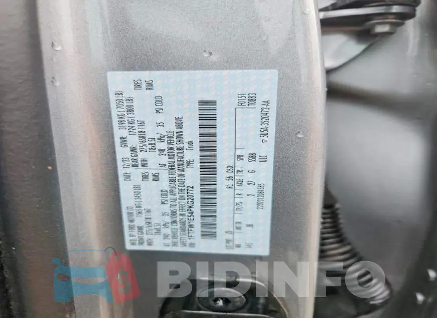 1FTFW1E54PKG20772 Photo# 13