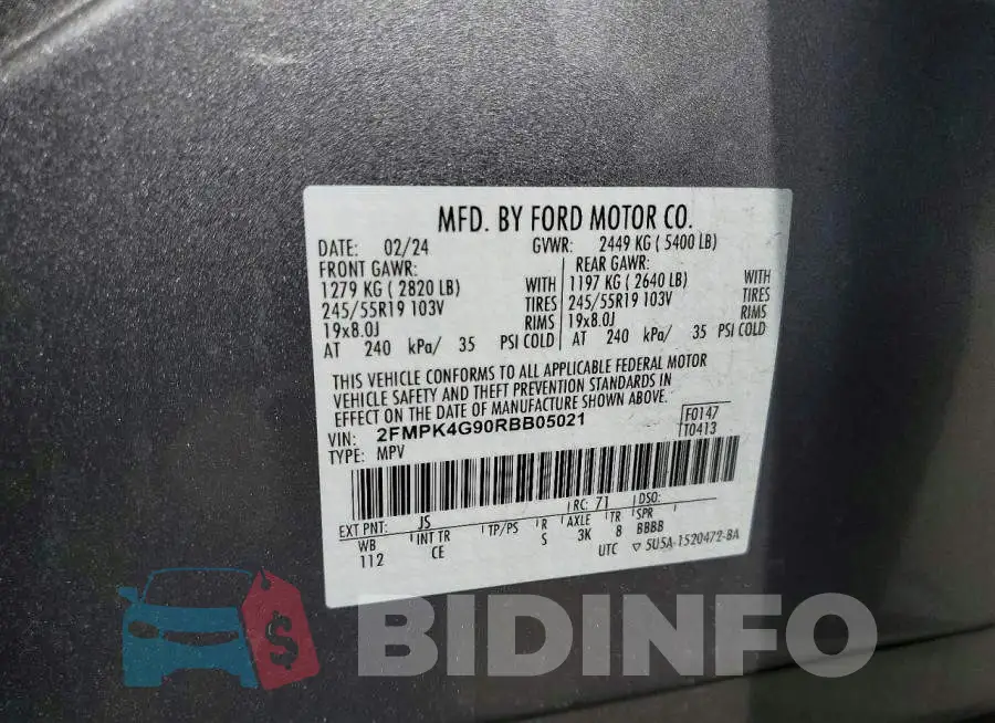 2FMPK4G90RBB05021 Photo# 14