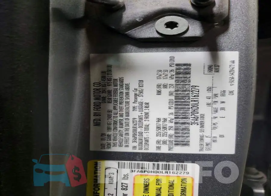 3FA6P0HD0LR162279 Photo# 12