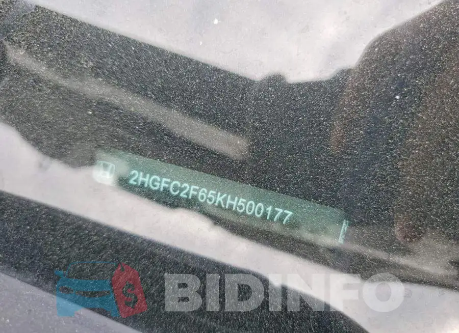 2HGFC2F65KH500177 Photo# 12