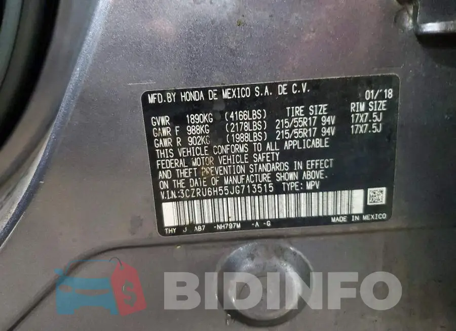 3CZRU6H55JG713515 Photo# 13