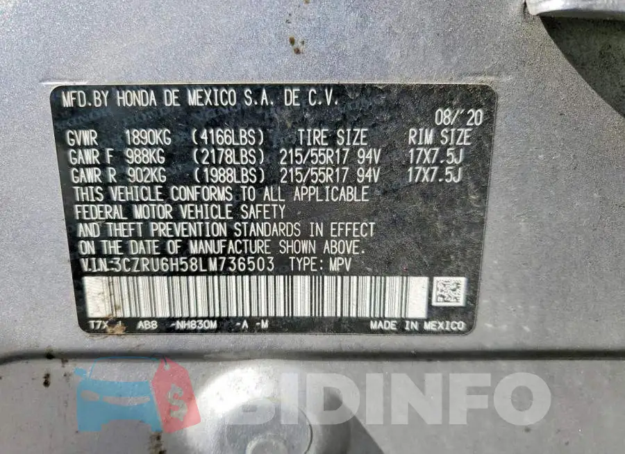 3CZRU6H58LM736503 Photo# 13