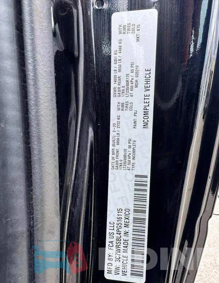 3C7WRSBL4PG516115 Photo# 10