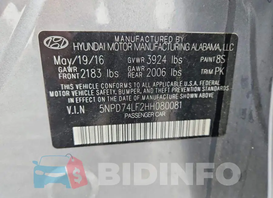 5NPD74LF2HH080081 Photo# 12