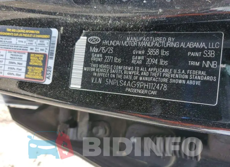 5NPLS4AG9PH112478 Photo# 12