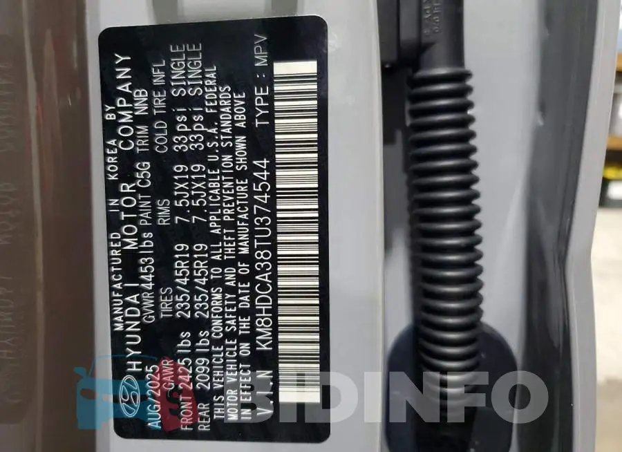 KM8HDCA38TU374544 Photo# 12