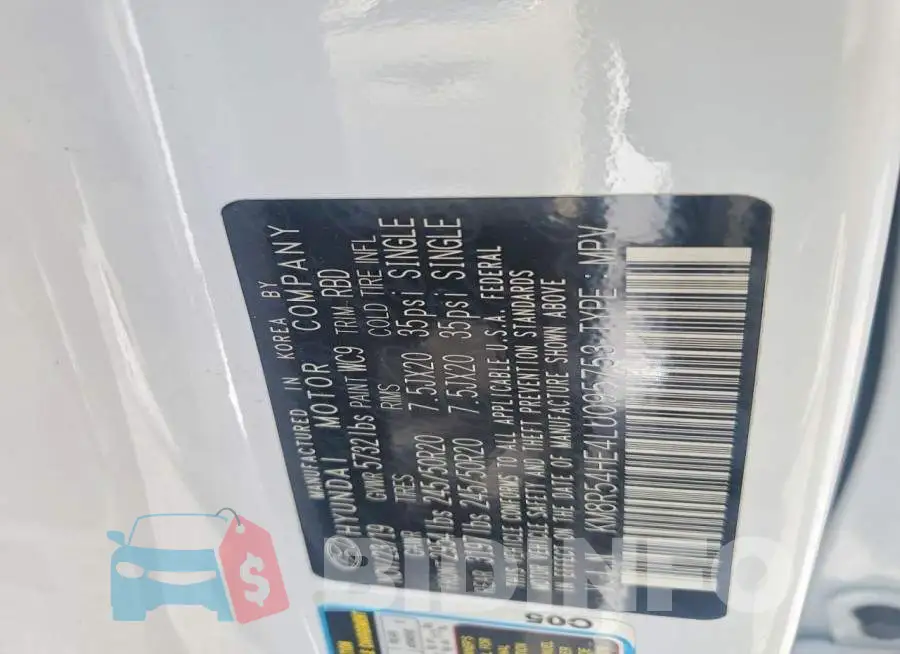 KM8R54HE4LU095753 Photo# 13