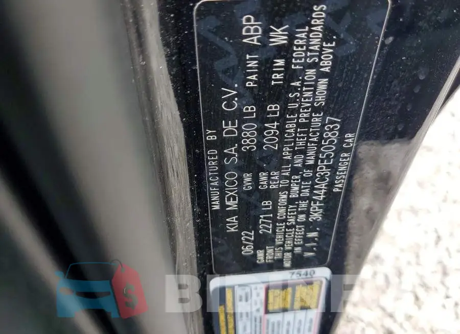 3KPF44AC3PE505837 Photo# 13