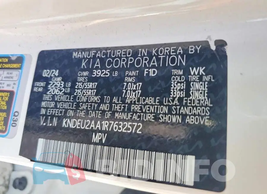 KNDEU2AA1R7632572 Photo# 13