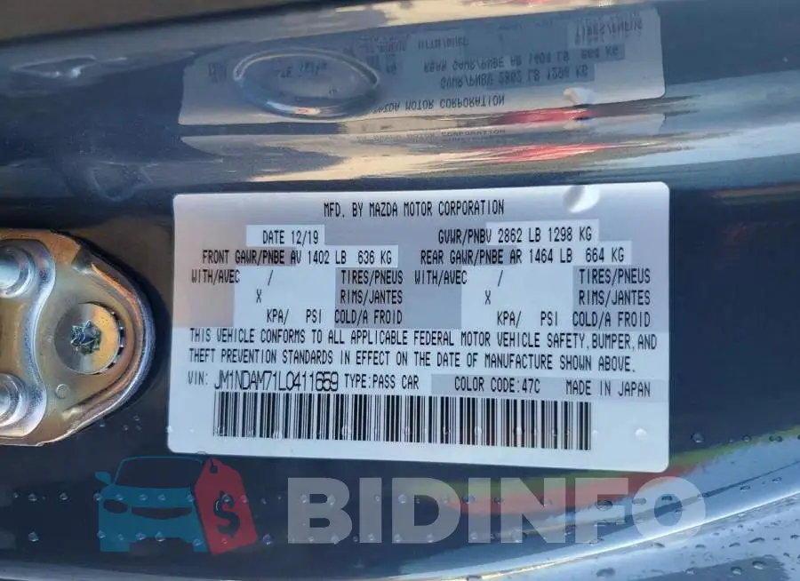 JM1NDAM71L0411659 Photo# 12