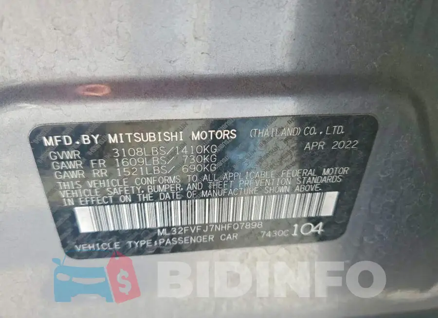 ML32FVFJ7NHF07898 Photo# 12