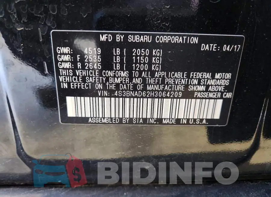 4S3BNAD62H3064209 Photo# 12