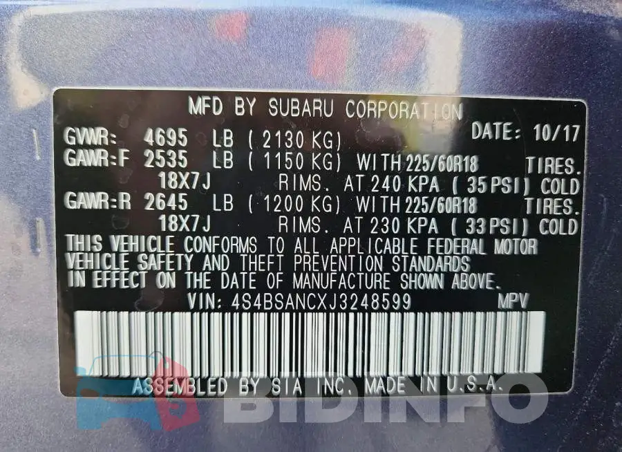 4S4BSANCXJ3248599 Photo# 14