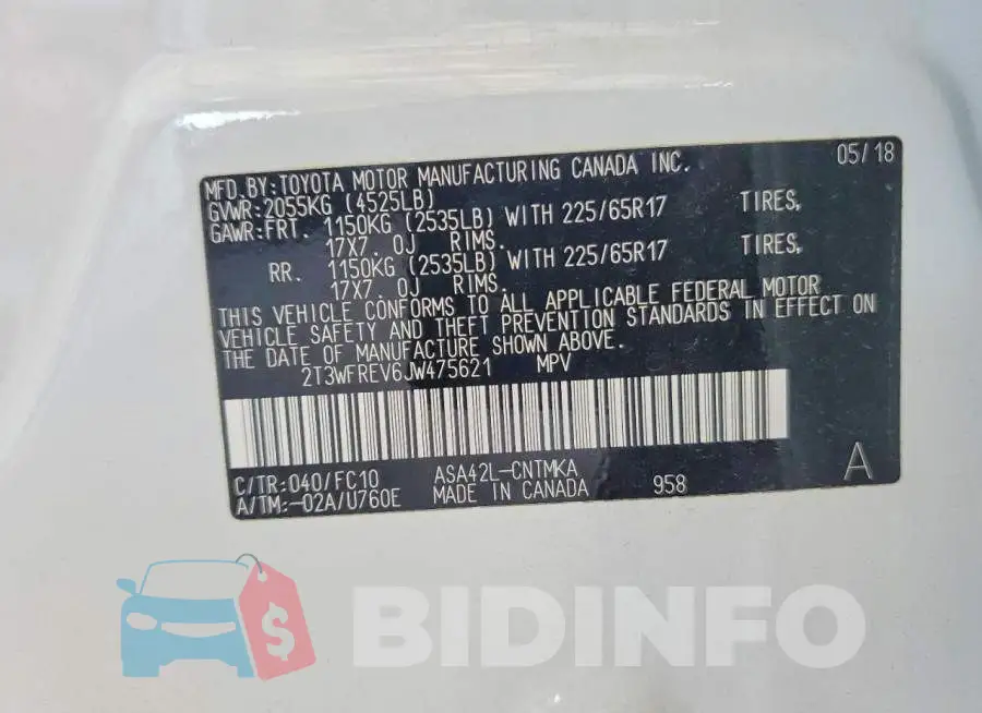 2T3WFREV6JW475621 Photo# 12