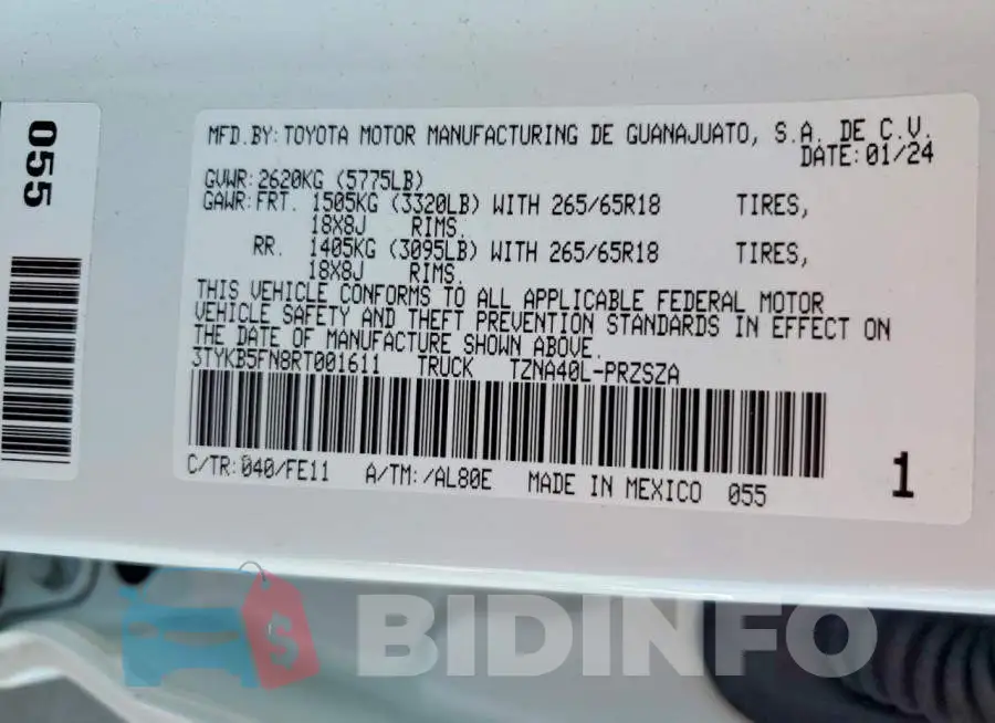 3TYKB5FN8RT001611 Photo# 12