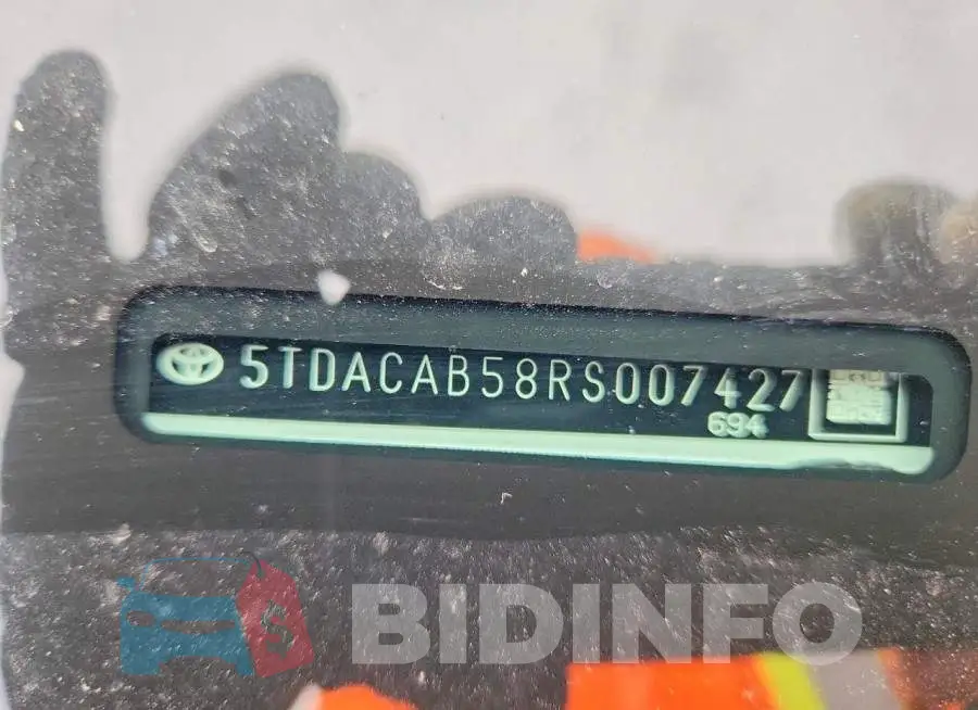 5TDACAB58RS007427 Photo# 12