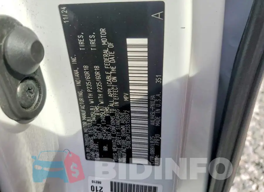 5TDESKFC2SS159972 Photo# 13