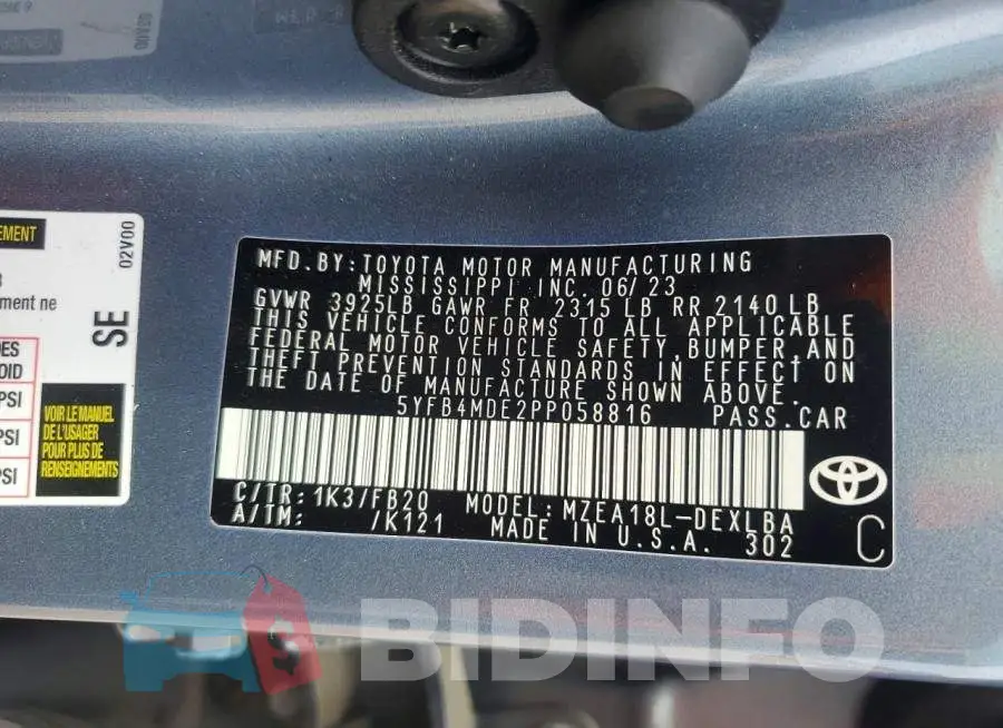 5YFB4MDE2PP058816 Photo# 12