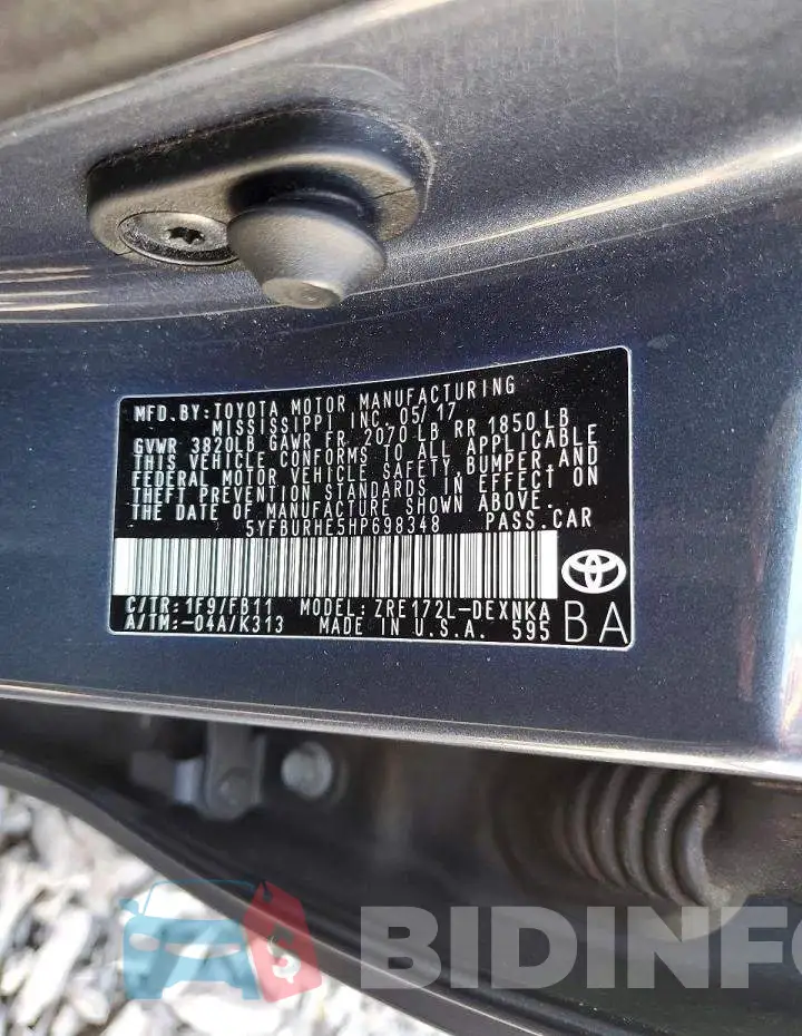 5YFBURHE5HP698348 Photo# 13