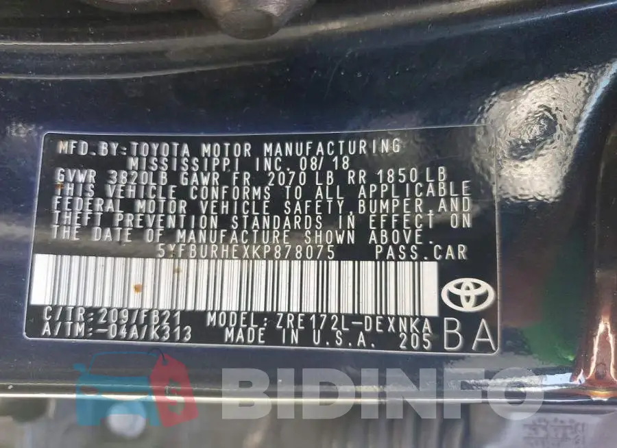 5YFBURHEXKP878075 Photo# 12