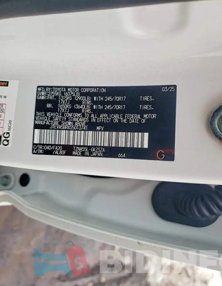 JTEVA5BRXS5013741 Photo# 13