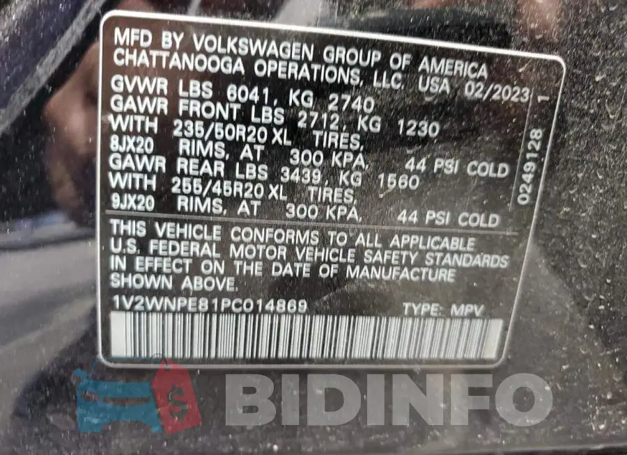1V2WNPE81PC014869 Photo# 14
