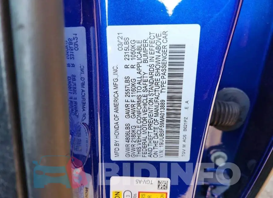19UUB5F59MA013889 Photo# 12