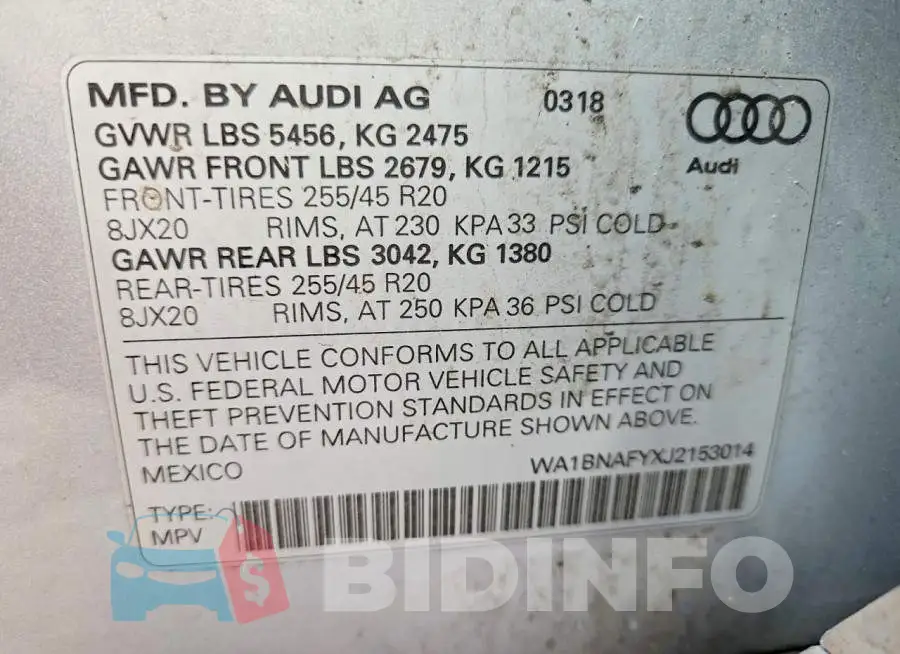 WA1BNAFYXJ2153014 Photo# 14