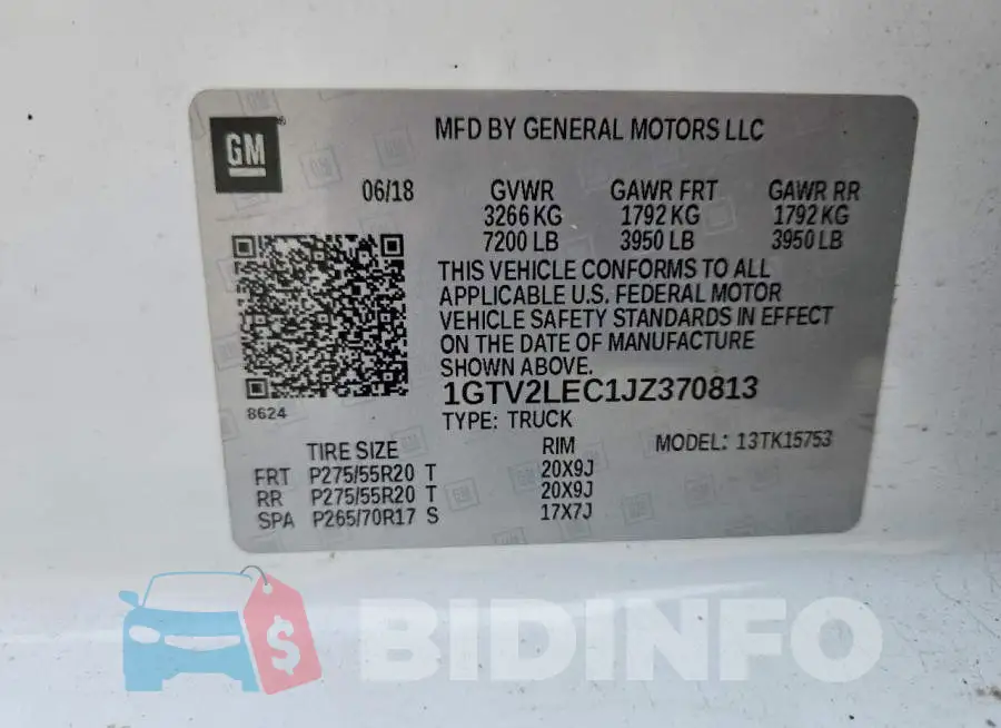 1GTV2LEC1JZ370813 Photo# 12