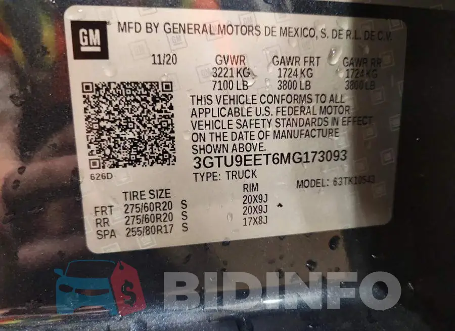 3GTU9EET6MG173093 Photo# 13