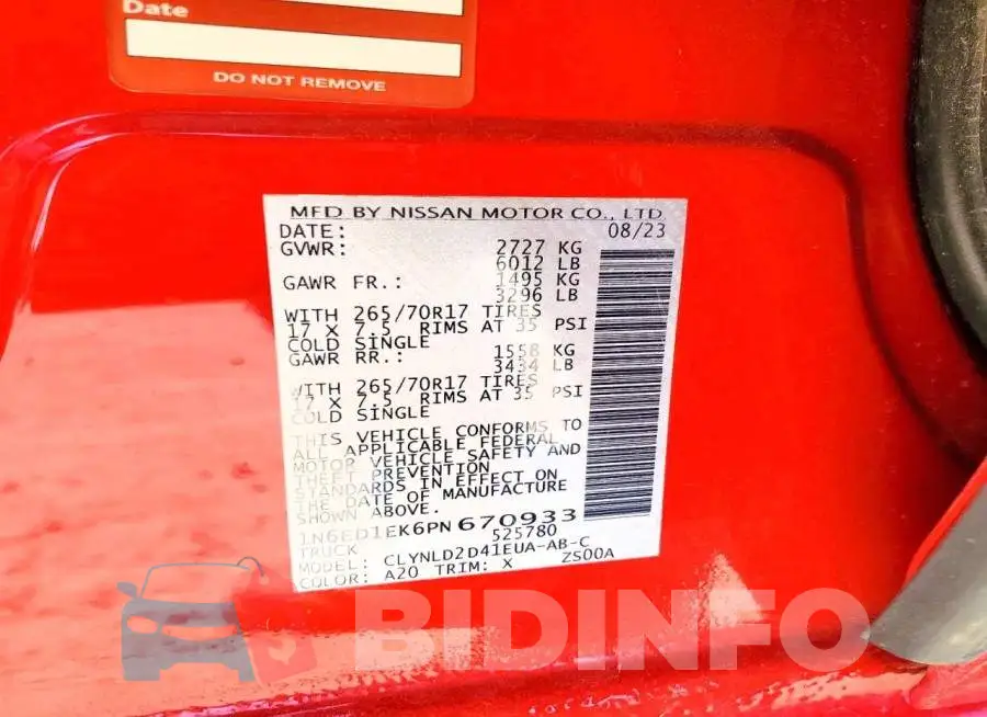 1N6ED1EK6PN670933 Photo# 12