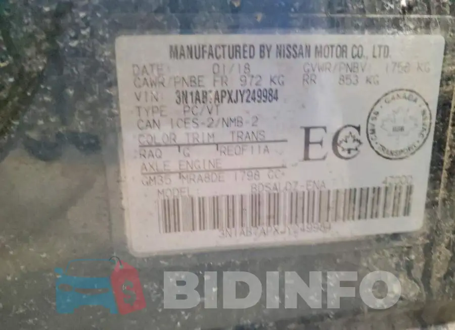 3N1AB7APXJY249984 Photo# 12