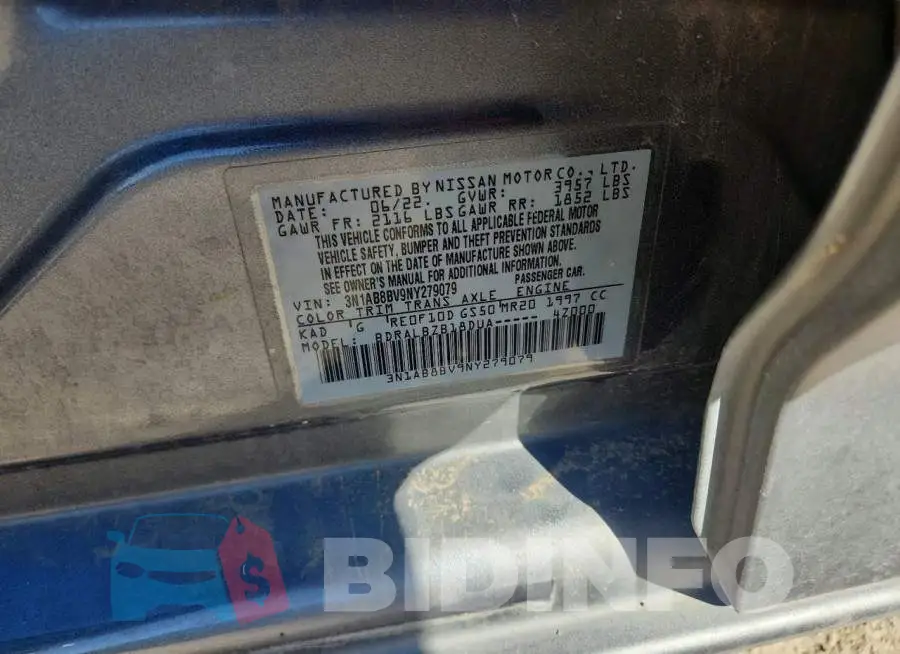 3N1AB8BV9NY279079 Photo# 12