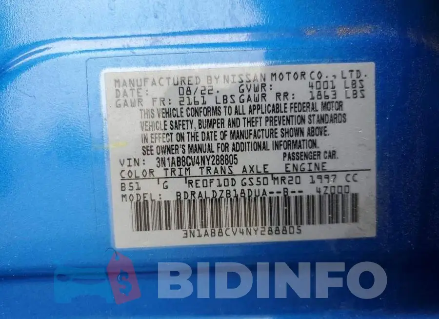 3N1AB8CV4NY288805 Photo# 12