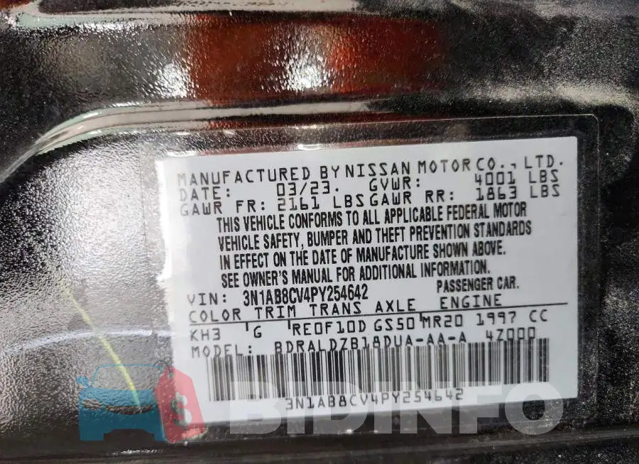 3N1AB8CV4PY254642 Photo# 13