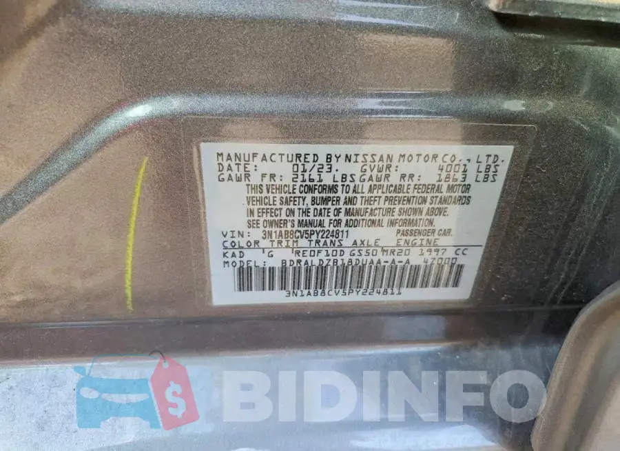 3N1AB8CV5PY224811 Photo# 12