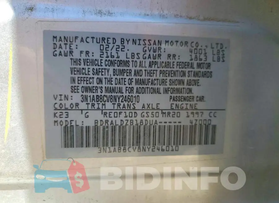 3N1AB8CV8NY246010 Photo# 12