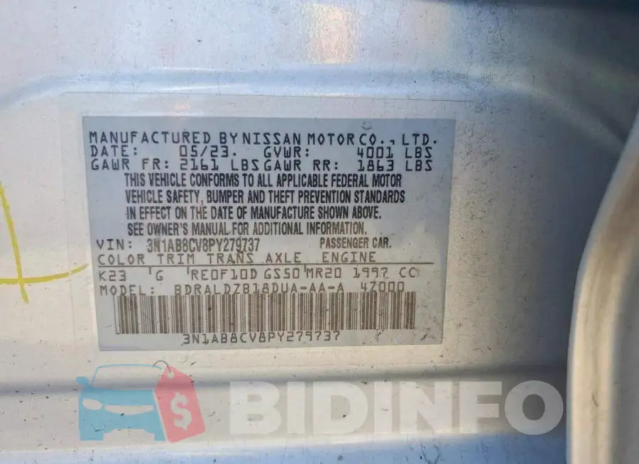 3N1AB8CV8PY279737 Photo# 12
