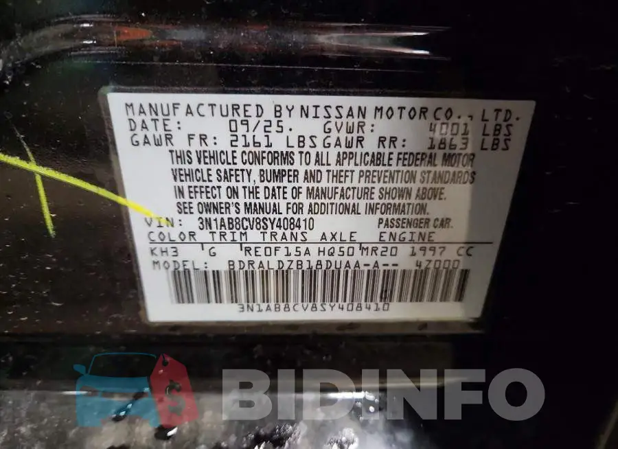 3N1AB8CV8SY408410 Photo# 12