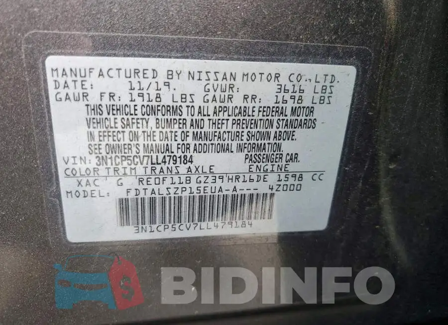 3N1CP5CV7LL479184 Photo# 13