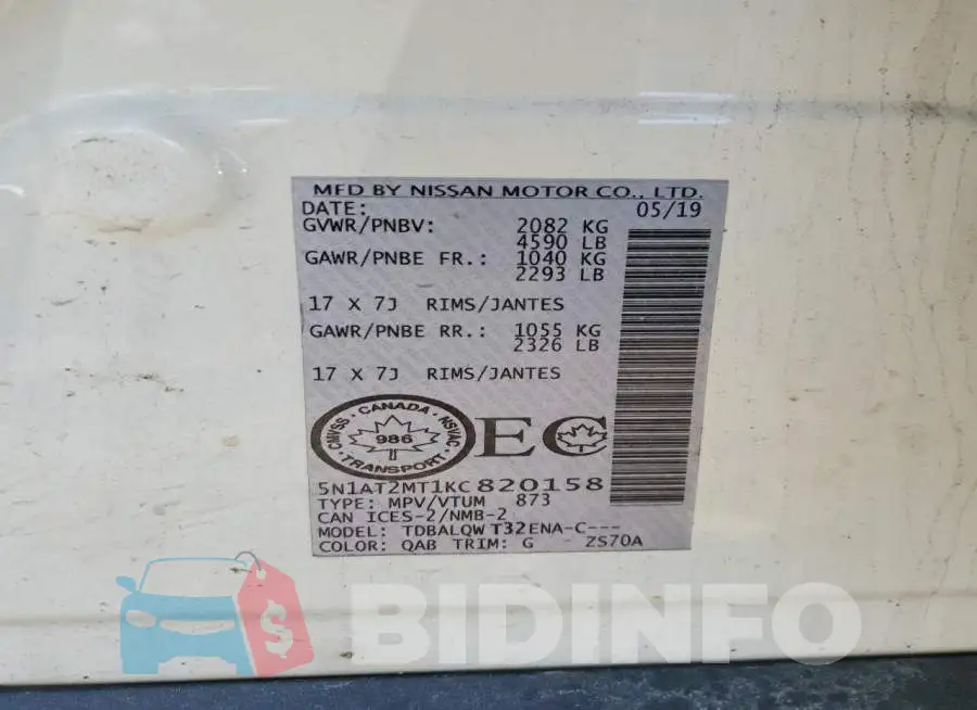 5N1AT2MT1KC820158 Photo# 13