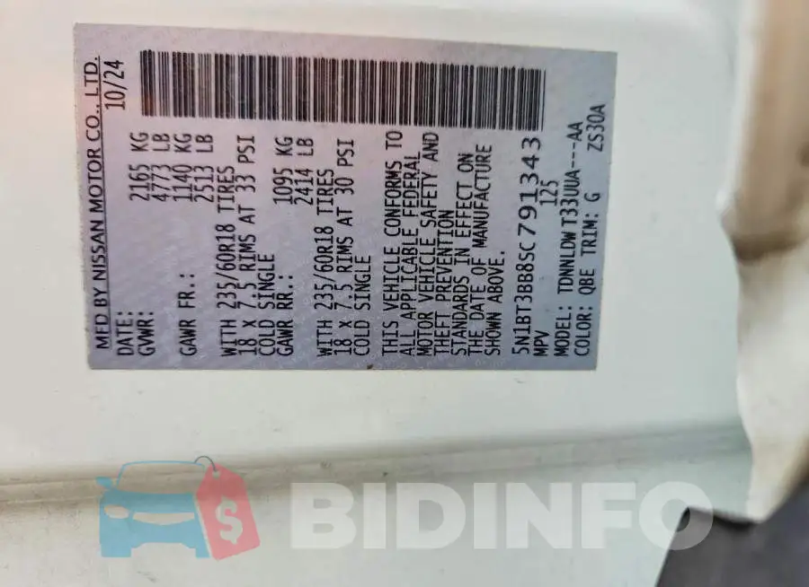 5N1BT3BB8SC791343 Photo# 13