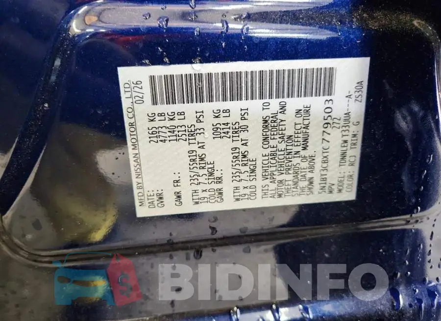 5N1BT3CBXTC779503 Photo# 14