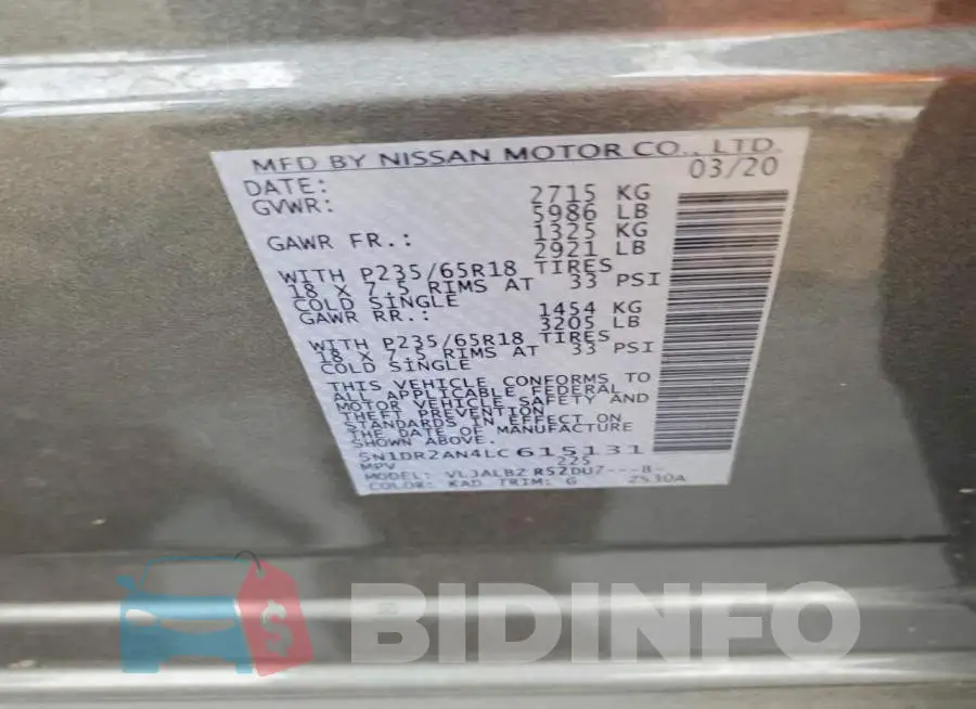 5N1DR2AN4LC615131 Photo# 13