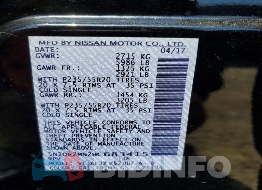 5N1DR2MN2HC683415 Photo# 14
