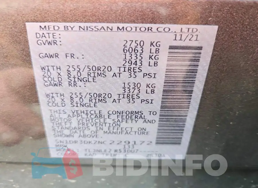 5N1DR3DK2NC229172 Photo# 13
