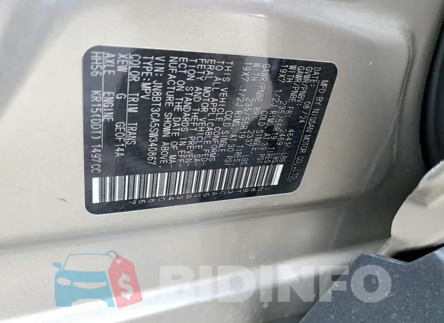 JN8BT3CA5SW340867 Photo# 14